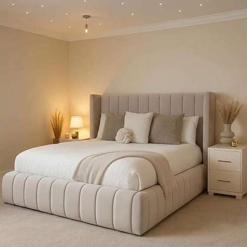 Winged panel bed frame - winged,