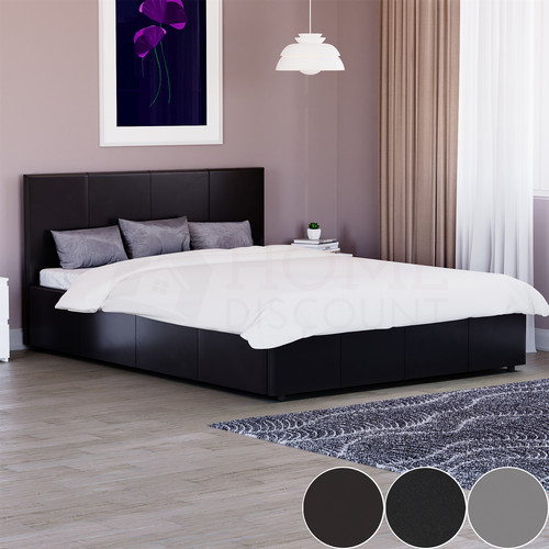 Bed faux leather - leather, small