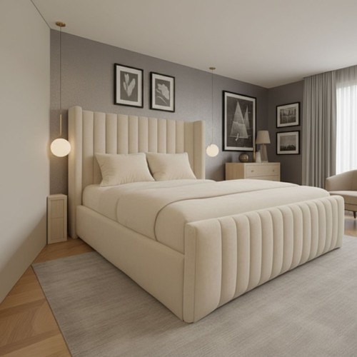 Winged panel bed - winged, plush