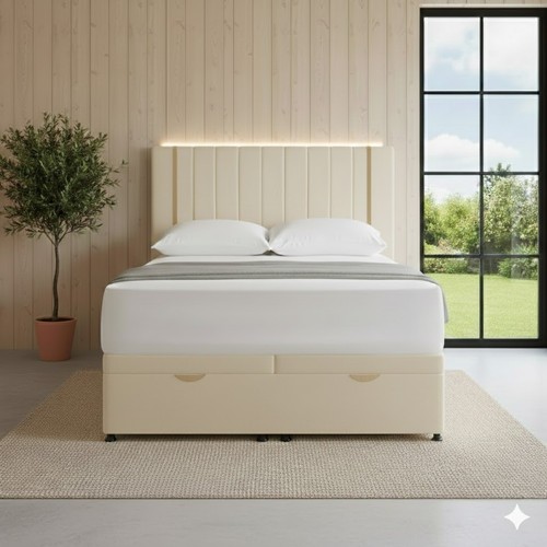Luxury ottoman bed plush - bed,