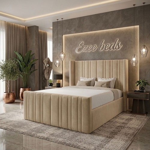 Winged channel bed frame - bed,