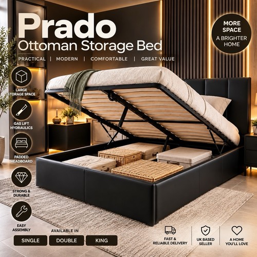 Prado ottoman storage bed - storage,