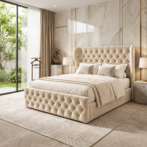 Luxury wingback bed frame - luxury,