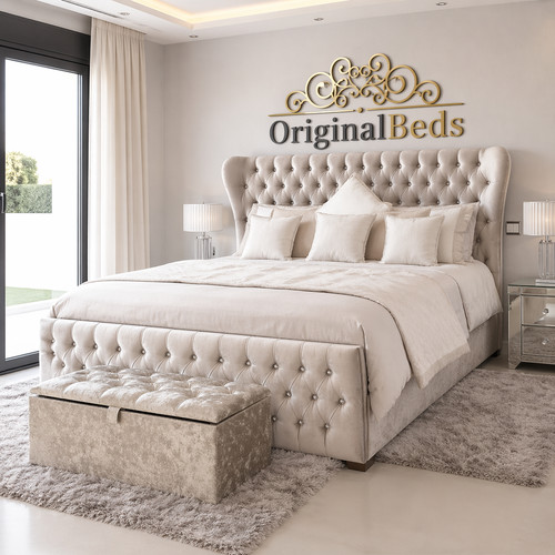 Oxford wingback bed - wingback, bed,