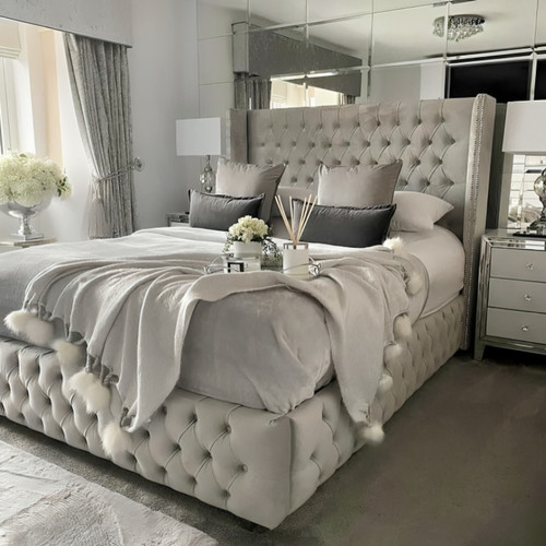 New winged bed frame plush - winged,