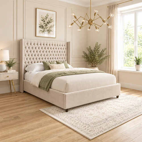 Luxury tall winged - winged, upholstered