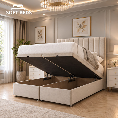 Ottoman divan bed frame - divan, plush