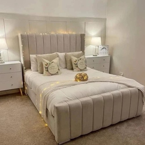 Winged panel bed frame plush - winged,