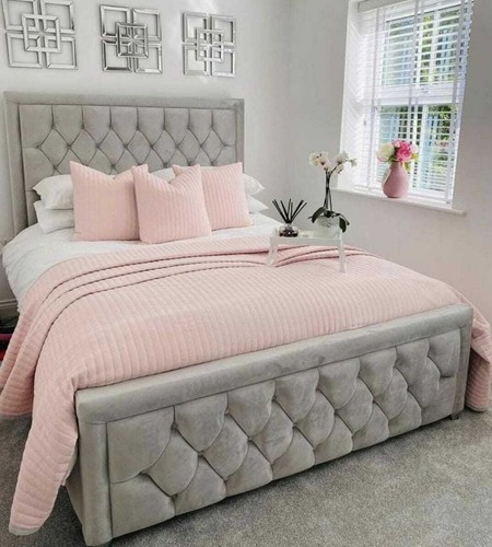 Ottoman bed frame - frame, velvet