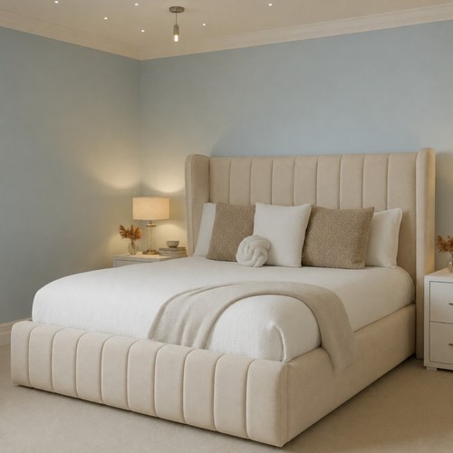 Ottoman winged panel bed - panel, frame