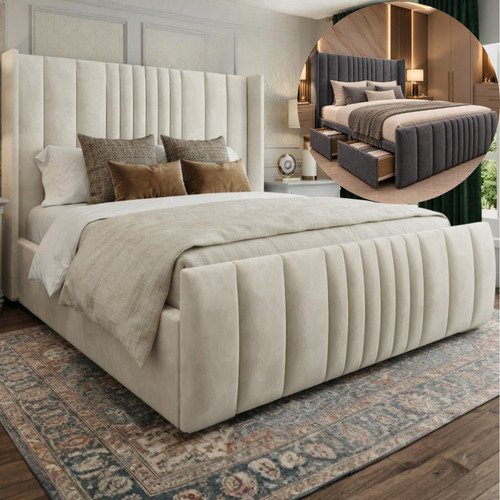Winged ottoman storage - storage, divan