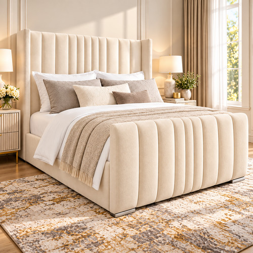 Ottoman bed winged plush - ottoman,