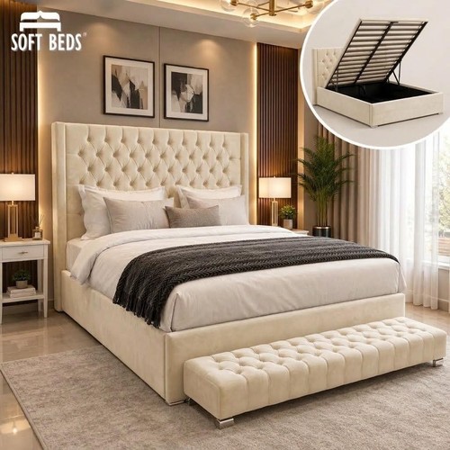 Chesterfield bed frame plush - chesterfield,